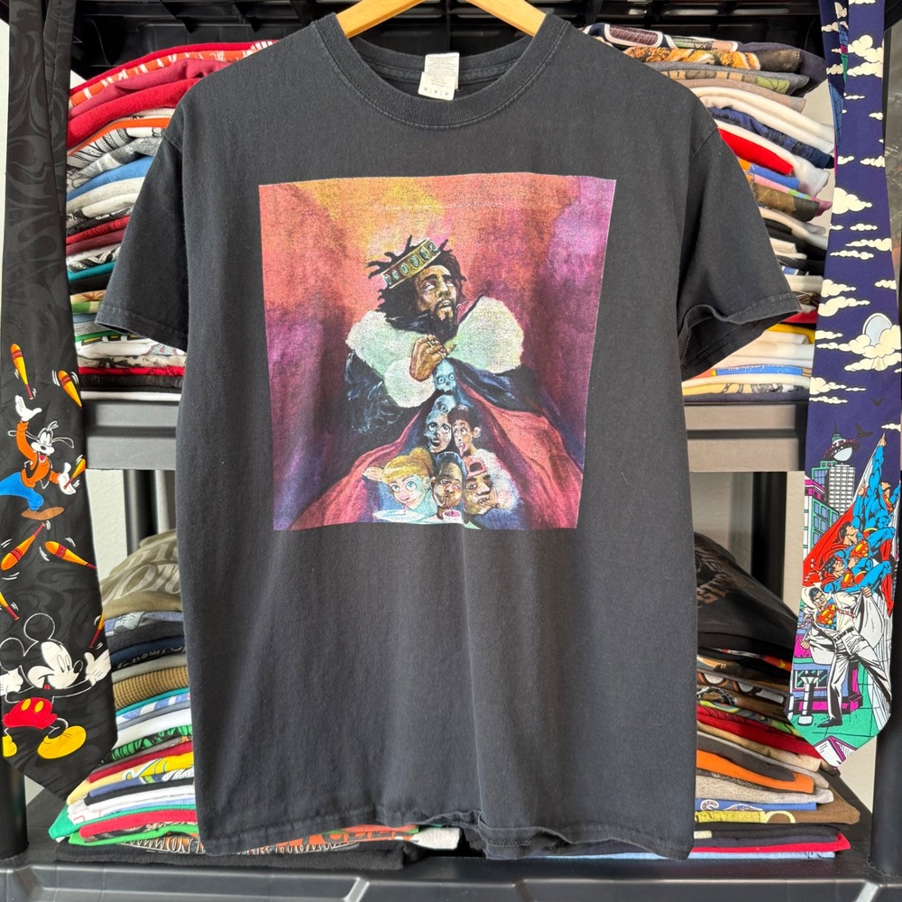 Y2K Black J. Cole KOD Album Graphic T-Shirt Medium